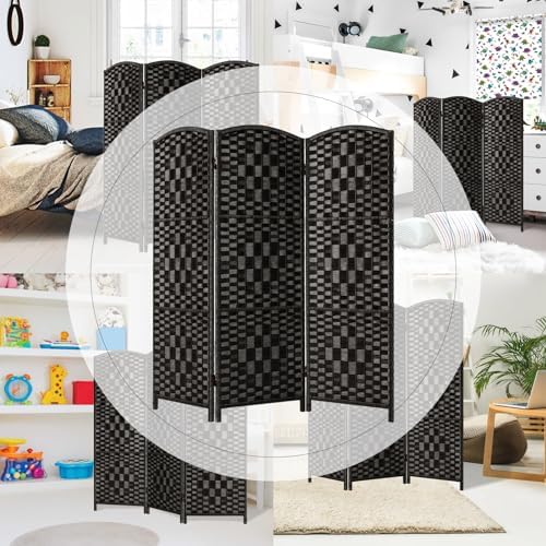 HALLYBEE Short Room Divider, Small Folding Privacy Screens,3 Panel Black - Image 7
