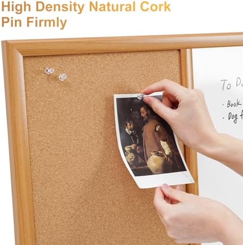 ARCOBIS Cork Board White Board Combo with MDF Wood Frame - Image 3