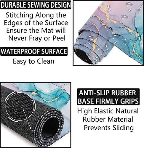 Large Desk Mat, Mouse Pad with Wrist Support, Keyboard Wrist Rest Set - Image 5