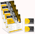 SafeWays 4 Tier Acrylic Brochure Holder 8.5 x11" & 2 Business Card Holders by SafeWayss