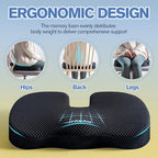 Mureon Office Chair Cushion, Ergonomic Memory Foam Seat Cushion, Mesh Black - Image 4