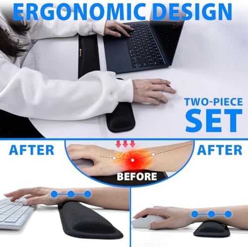 Cyberguys! Ergonomic Keyboard Wrist Rest and Mouse Pad Set - Image 6