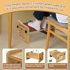 Myplace Bamboo Adjustable Under Desk Footrest with Heating Pad - Warm Ergonomic Foot Rest with 7-Level Adjust, Slanted Foot Rest Stool for Home Office Kitchen Bedroom (Burlywood) - Image 6