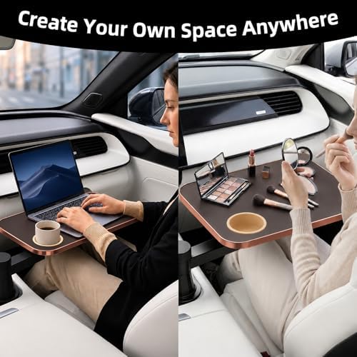 360° Rotating Car Desk Tray for Laptop & Food, Fits Tesla Model Y/3/S - Image 5