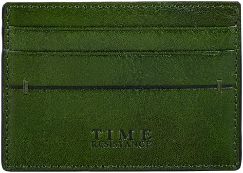 Time Resistance Credit Card Case - Leather Business Card Holder - Italian Handmade Card Organizer by %E2%80%8E