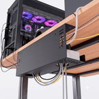 2-Pack Under Desk Cable Management Tray, Steel Cord Organizer - Image 3