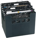 Pendaflex 43013 Desktop File w/Hanging Folders, Letter, Plastic, 12 3/4 x 10 x 11, Black - Image 4