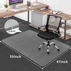 Office Chair Mat for Carpet Floors, 47" x 59" Clear Desk Chair Mats for Low Pile Carpeted Protector, Sturdy PVC Computer Chair Mats Anti-Slip and Easy to Clean for Home & Office - Image 4