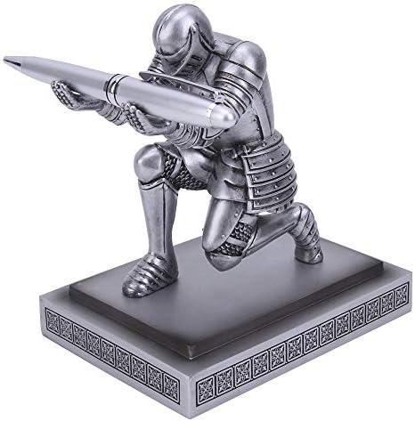 Knight Pen Holder Desk Organizers and Accessories as Gift Silver by Amoysanli