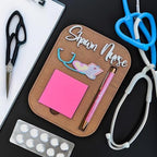 Personalized Sticky Note Holder for Nurse Medical Students, Custom Wooden Note Holder with Pen Slot, Funny Nurse Appreciation Gifts Supplies - Image 4