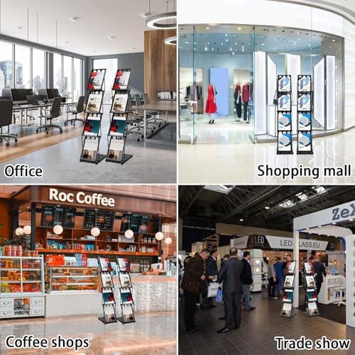 Foldable Brochure Display Stand with Carrying Bag, Literature Stand, 2 Pack - Image 6