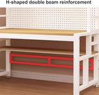 Pegboard Wall Organizer Panels.Modern Industrial Computer Desk with Storage Shelves & Pegboard - Stylish Home Office Writing Workstation Table for Study & Productivity，（Natural，31in） - Image 6