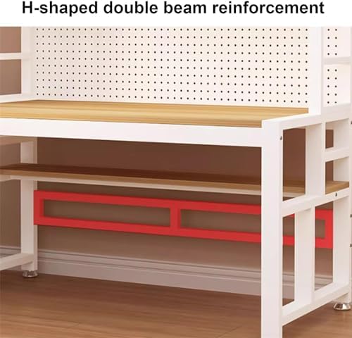 Pegboard Wall Organizer Panels.Modern Industrial Computer Desk with Storage Shelves & Pegboard - Stylish Home Office Workstation for Study, Writing, and Productivity，（White，47in） - Image 6