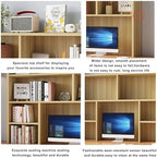 Desk Hutch Dorm,Wooden Desktop Bookshelf,Computer Desktop Storage Hutch,Multipurpose Desktop Hutch, Multi Units Organizer Bookshelf,Desktop Display Rack for Office,Dorm,Home - Image 5