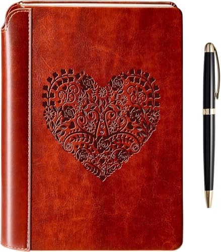 SETTINI® Vegan Leather Journal Gift Set with Pen 192 Pages, Heart by Settini