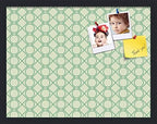 PinPix 22x17 inch Cork Bulletin Board. This Decorative Framed Pin Board Comes with Diamond Pattern in Green Design and Satin Black. Ideal for Home, Office Decor or School (PinPix-586) by PinPixBulletinBoards