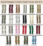 Royal Designs, Inc. Cord & Chain Cover 4 ft Silk Type Fabric, Chandelier Pendant Lighting Chain & Cable Management, Touch Fastener, Eggshell - 2 Pack - Image 2