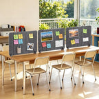 4 Pack Desk Privacy Panels Freestanding Cubicle Divider Board - Image 3
