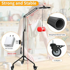 LUXSURE Ring Light Tripod for iPhone,Ring Light with Stand and Phone Holder,LED Overhead Camera Mount with Casters,Phone Tripod with Light and Remote for Video Recor - Image 6