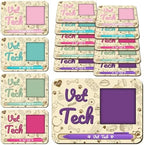 Kosiz 10 Set Wooden Sticky Note Holder Kit, Vet Tech Week, Colorful by Kosiz