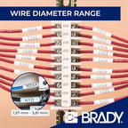 Brady Authentic (M21-187-C-342) PermaSleeve Heat Shrink Tubing for Control and Electrical Panels, Wire Harness, Black on White-For M210, M210-LAB, M211, BMP21-PLUS and BMP21-LAB Printers, .335" W 7' L - Image 5
