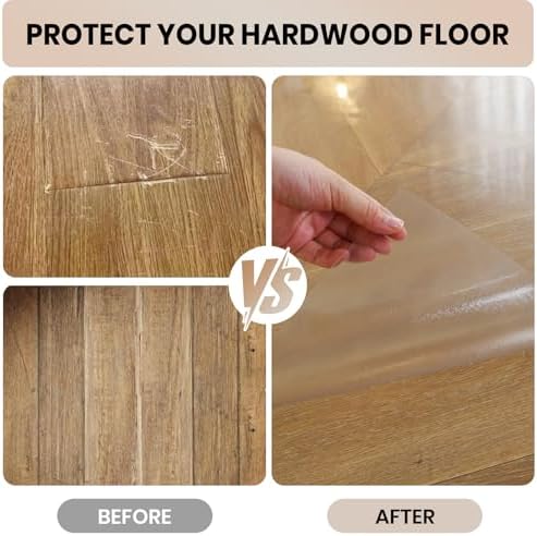 Clear Office Chair Mat for Hardwood Floor, 58 x 96 in Desk Floor Protector - Image 4