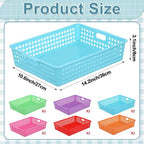 12 Pack Turn‑In Paper Trays for Classroom, Rainbow - Image 2