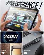 Silkland USB C Monitor Cable Right Angle 6.6FT, 8K@30Hz 5K/4K@60Hz Display - Image 6