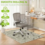 Office Chair Mat for Hardwood Floor & Tile Floor,36"x48"-Green Leaves - Image 4