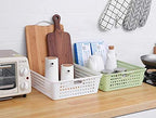 Lawei 8 Pack Plastic Storage Baskets - Colorful Paper Organizer Baskets Plastic Shelf Bins with Handles, Classroom Office File Holder for Home Office School - Image 7
