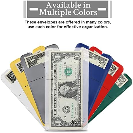 UBICON Reusable Vinyl Safe Deposit Envelope, Blue, Size 100 - Image 4