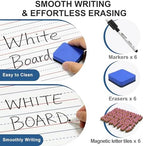 Dry Erase Boards, 6 Pack 9”x12” Magnetic Double Sided Portable Personal Small Whiteboards with Lines, Include 6 Markers, 6 Erasers, 6 X 52 Foam Letters for Kids, Students, Teachers Classroom School - Image 5