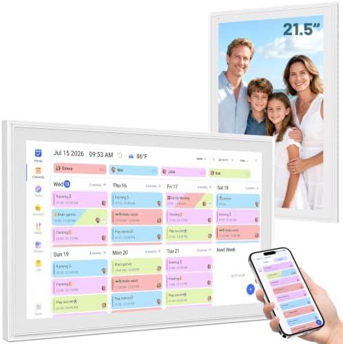 21.5" Smart Wall Calendar 2026 Planner & Chore Chart, Touchscreen by BQQJDD