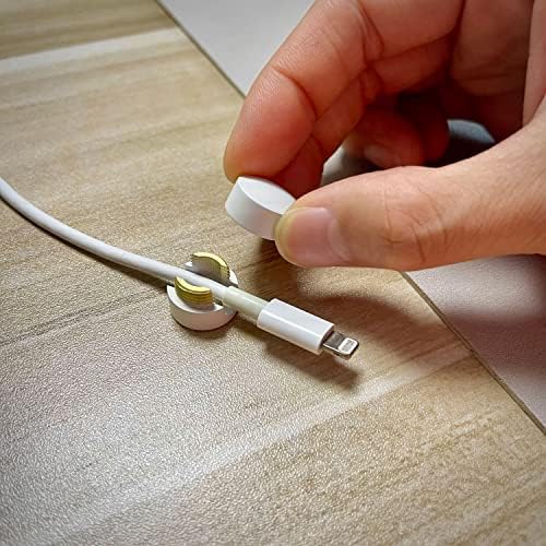 BRIGHTTIA Cable Clips - Premium Brass Cord Management for Home, Office & Car - Multipurpose Wire Holder Organizer - Sleek & Durable Design - Ideal Gift for Men, Women & Students - 4-Pack (Gunmetal) - Image 5