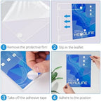 24 Pack Acrylic Sign Holder 8.5 x 11 Wall Mount, Vertical & Horizontal Use, Wall Sign Holders Memo Document Menu Holder for Office Store Restaurants Wedding Party Decoration, No Drilling - Image 4