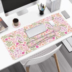 Large Gaming Mouse Pad Set, Ergonomics Keyboard Desk Mat with Memory Foam Wrist Rest, Computer PC Extended Game Mousepad, Non-Slip Desk Matt Easy Typing Pain Relief I Artistic Colroful Flowers - Image 2
