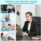 FLORICH 3 PCS Seat Cushion for Carseat Lumbar Support Pillow Car Neck Headrest Pillows Memory Foam Gel Memory Foam Massage Point Seat Pads Pressure Relief Back Cushion for Office Chair(Black) - Image 5
