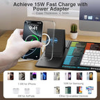 Wireless Charging Mouse Pad with Foldable Phone Holder, 31.5"x15.8" in - Image 7