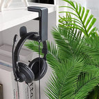 Headphone Stand PC Gaming Headset Headphone Hook Holder Hanger Mount, Under Desk Design Headphones Stand with Adjustable and Rotating Arm Clamp, Built in Cable Clip Organizer Headset Headphone Hook - Image 6