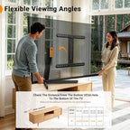 Perlegear Swivel TV Stand with Power Outlet for 42–90" TVs up to 132 lbs - Image 6