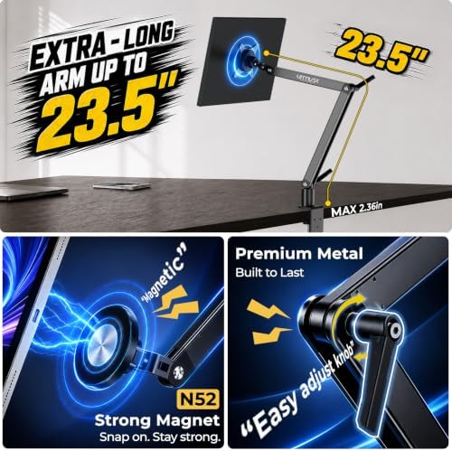 Urmust Magnetic iPad Mount, Desk Stand for Tablets & Portable Monitors M - Image 4