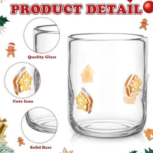 SiliFine 4 PCS Christmas Gingerbread Icon Juice Glasses - Image 4
