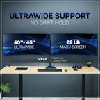 VIVO Premium Dual Ultra Wide LCD LED 40 to 45 inch Monitor Desk Mount, Heavy Duty, Adjustable Telescoping Arms, Flush Wall Setup, Fits 2 Screens, Black, STAND-TS45C - Image 6