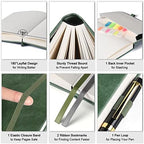 5 Pack College Ruled Notebook Bulk, A5, 312 Numbered Page Thick Journal Set - Image 3