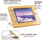 AFOOYO Wooden Tablet Drawing Stand - Adjustable 5 Angles for Laptop,Book Reading Stand, Compatible with 12.9/13inch iPad Pro with iPad Case Version(3rd - 7th Gen) - Image 4