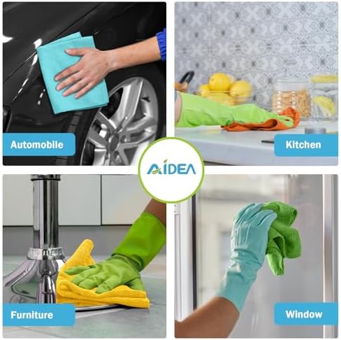 AIDEA Microfiber Cleaning Cloth-500PK, Microfiber Towels for Cars, 12"×12" - Image 3