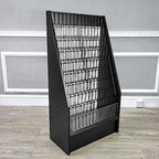 FixtureDisplays® Literature Rack Brochure Holder Leaflet Coupon Stand Greeting Card Rack 9 Tier 45 Facing Travel Information Kiosk Easy Assembly Video in Description 1453 Black-NF - Image 7
