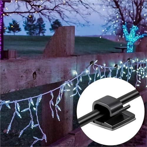 Adhesive Cable Clips 40/80/120pcs Clamp Wire Organizer Self-adhesive Fixed Unmarked Clip Punch-free Desktop Car Office Wall Holder For Under Desk, Car(Black-80pcs) - Image 4