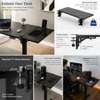 Desk Extender , 23.6'' x11.8 '' Foldable Table Extension Folding Wall Table Keyboard Extender for Desk Clamp-on Shelf for Dorm Bunk, Office, Kitchen Bar, additional storage platforms - Image 4