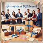 Kosiz 10 Set Wooden Sticky Note Holder Kit, Thank You, Morandi - Image 5